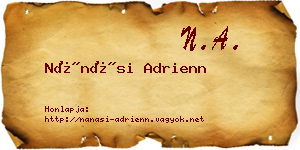 Nánási Adrienn névjegykártya